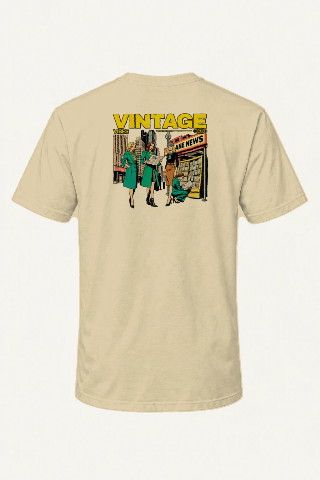 "Vintage Newsstand Girls" Heavyweight Unisex Crewneck T-shirt | Gildan 5000