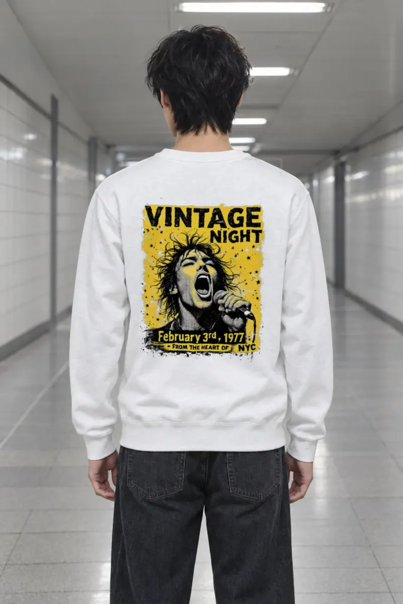 "Vintage Night NYC" Heavy Blend Unisex Crewneck Sweatshirt