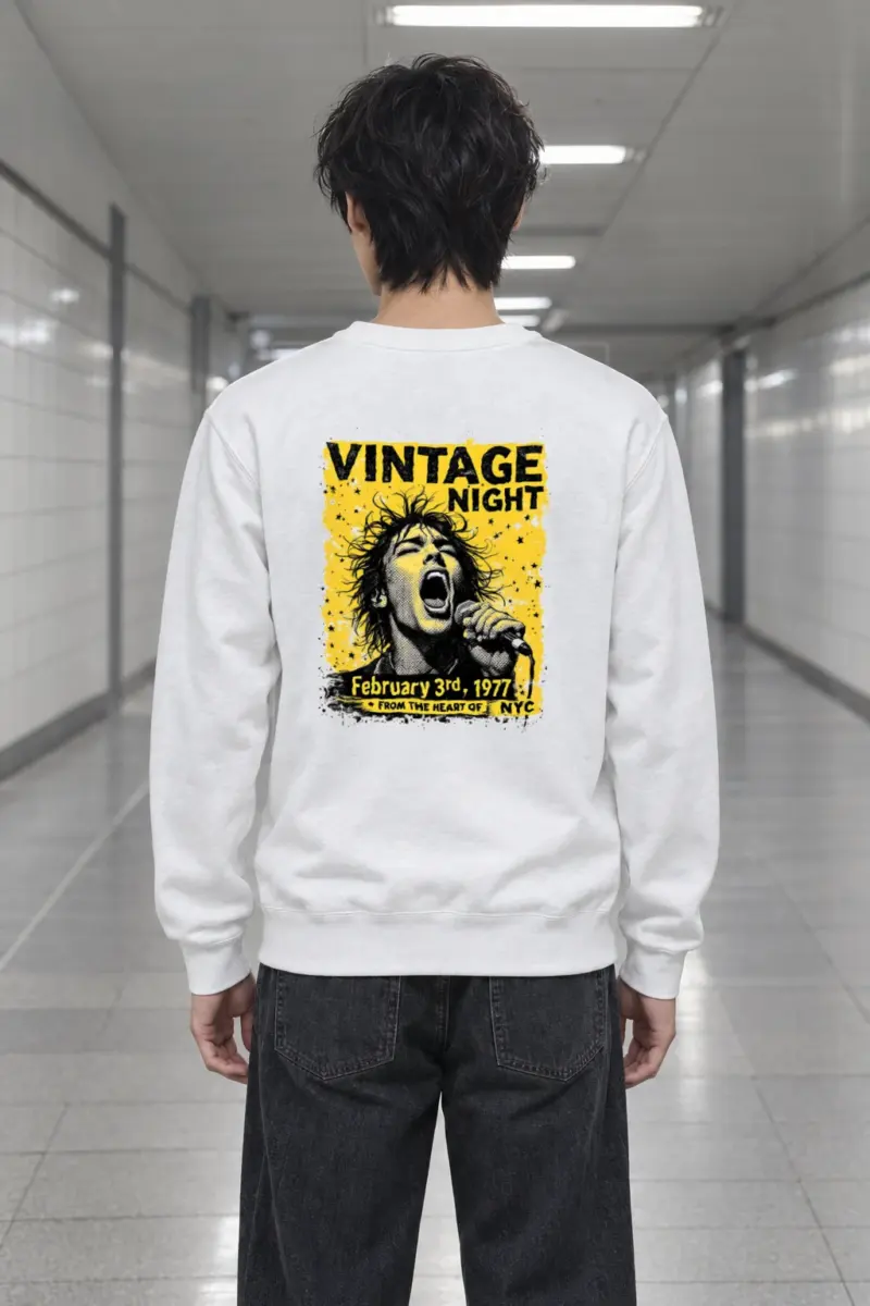 "Vintage Night NYC" Heavy Blend Unisex Crewneck Sweatshirt