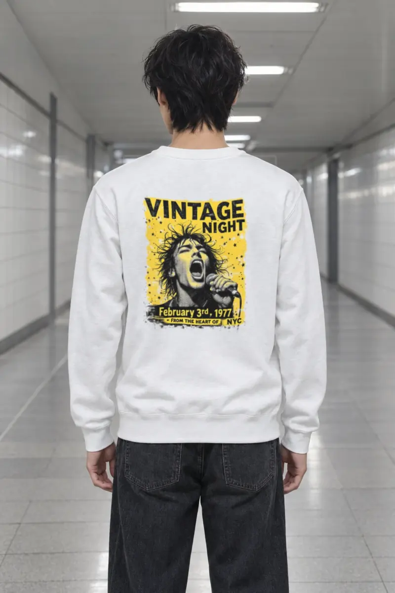 "Vintage Night NYC" Heavy Blend Unisex Crewneck Sweatshirt
