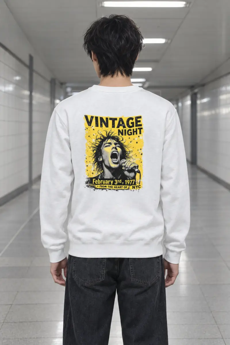 "Vintage Night NYC" Heavy Blend Unisex Crewneck Sweatshirt