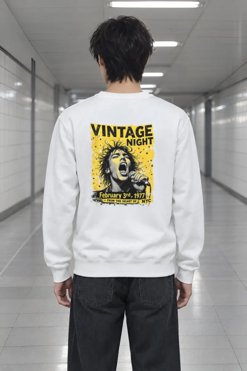 "Vintage Night NYC" Heavy Blend Unisex Crewneck Sweatshirt