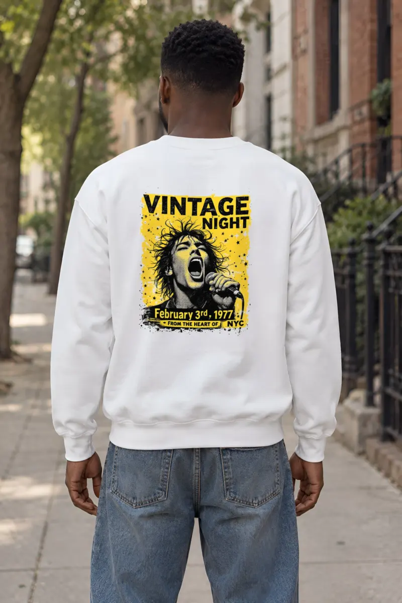 "Vintage Night NYC" Heavy Blend Unisex Crewneck Sweatshirt