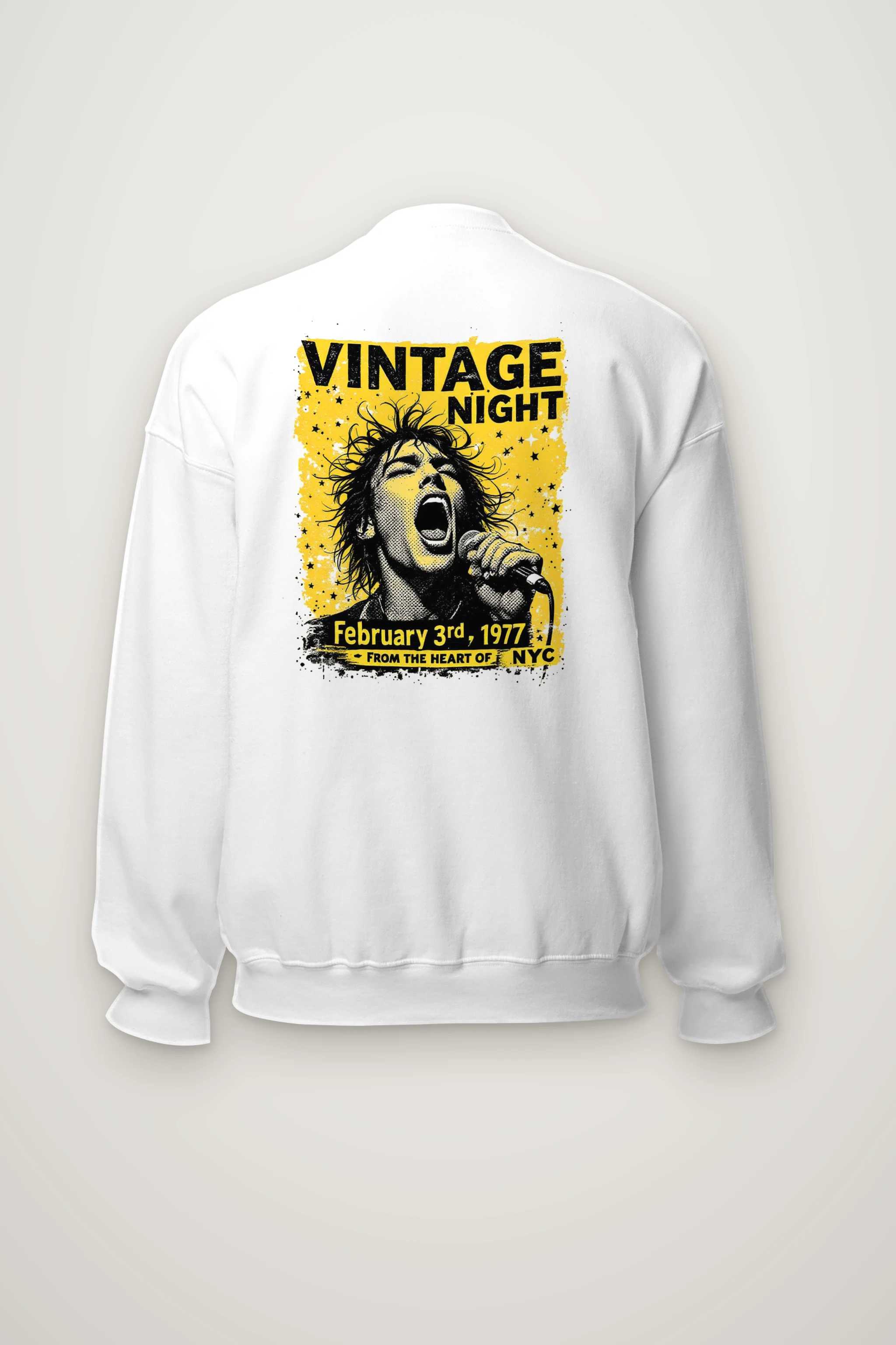 "Vintage Night NYC" Heavy Blend Unisex Crewneck Sweatshirt