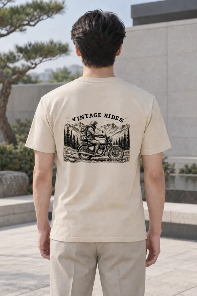 "Vintage Rides" Heavyweight Unisex Crewneck T-shirt | Gildan 5000
