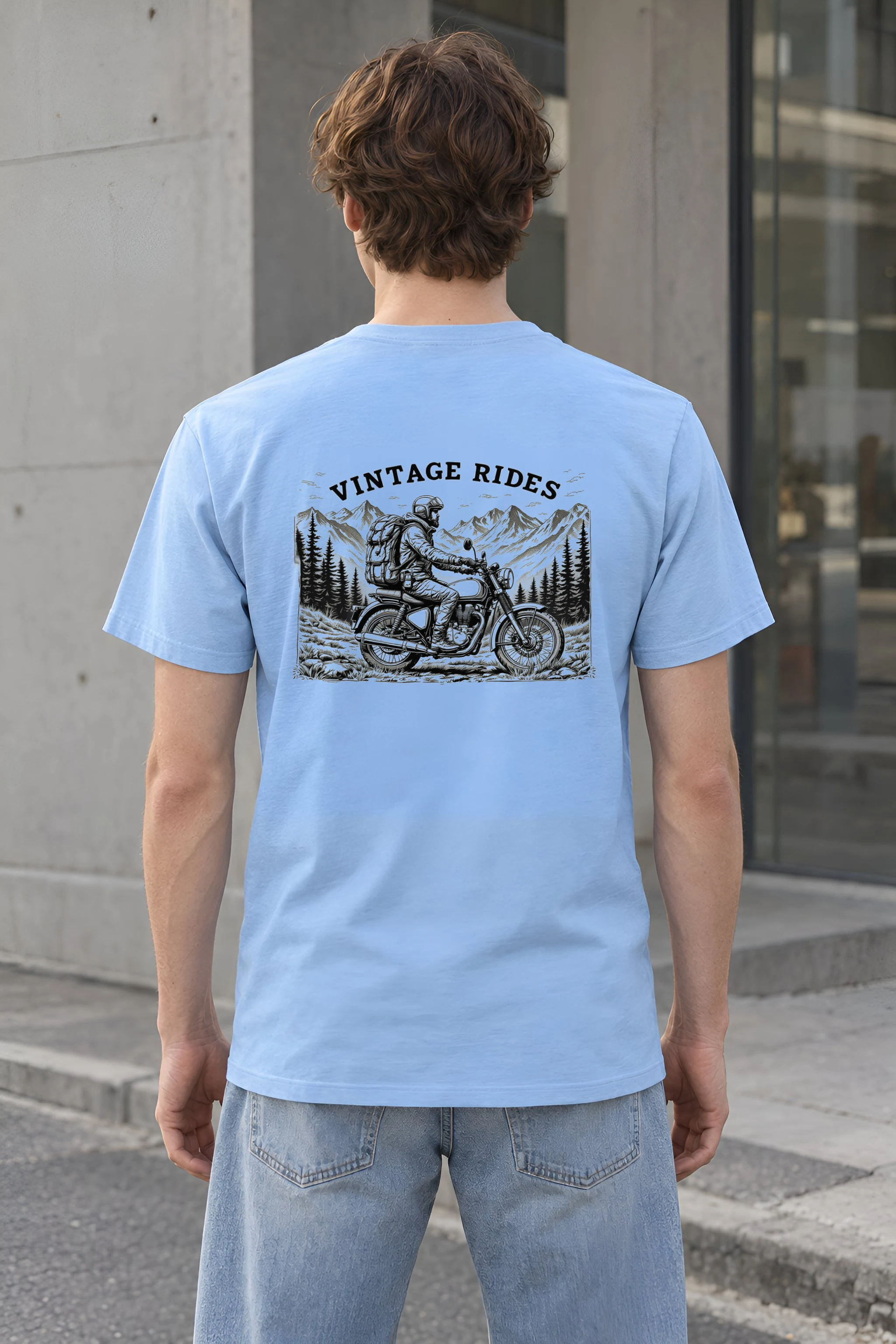 "Vintage Rides" Heavyweight Unisex Crewneck T-shirt
