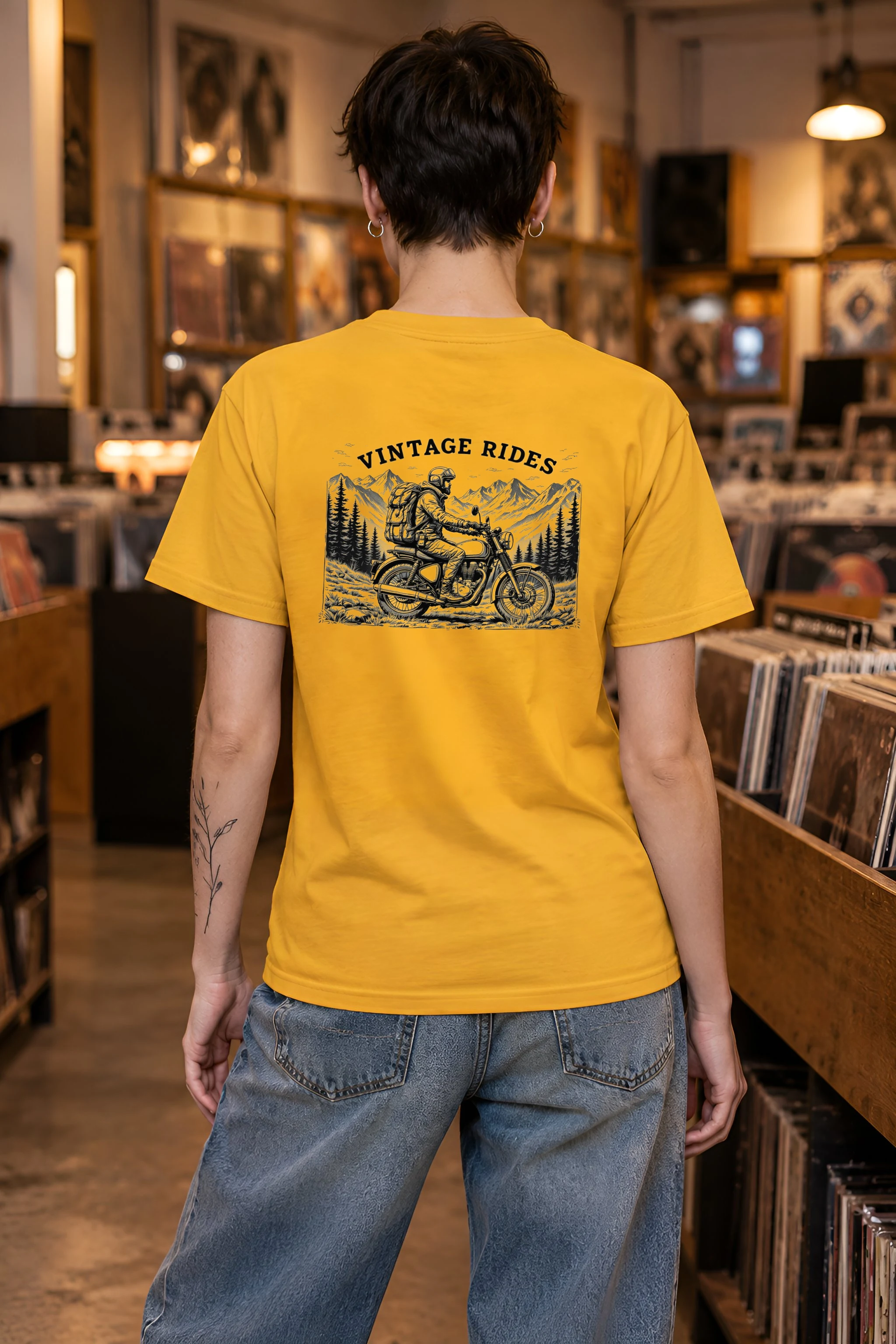 "Vintage Rides" Heavyweight Unisex Crewneck T-shirt