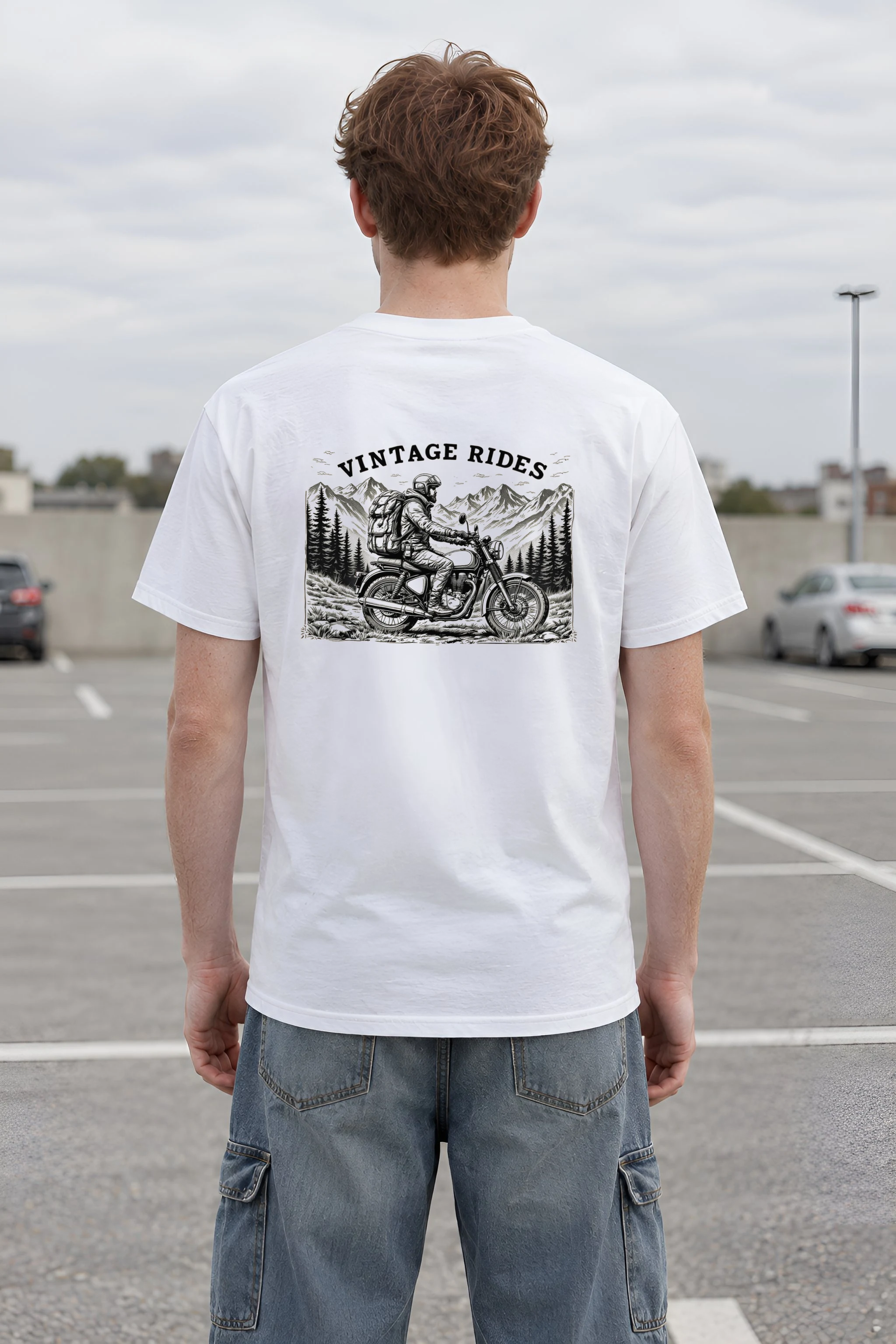 "Vintage Rides" Heavyweight Unisex Crewneck T-shirt