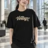 "Vintage Script" Heavyweight Unisex Crewneck T-shirt | Gildan 5000