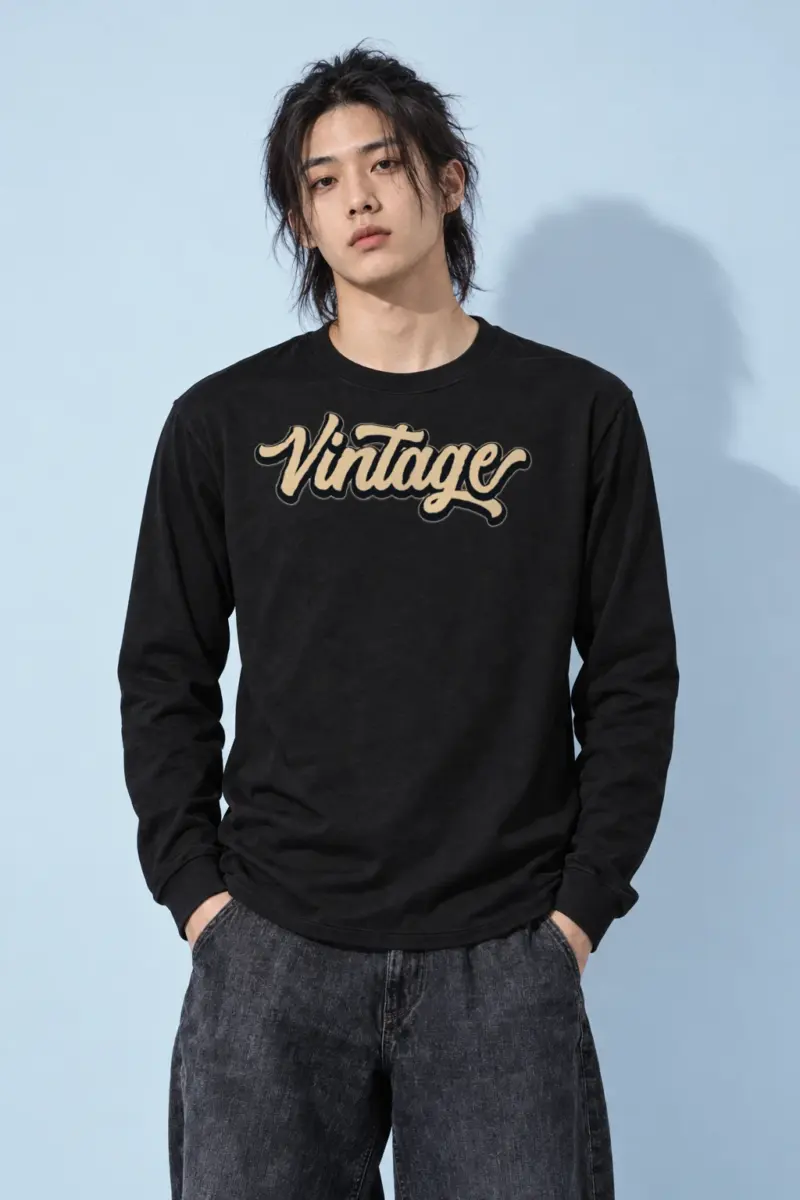 "Vintage Script" Unisex Longsleeve T-shirt