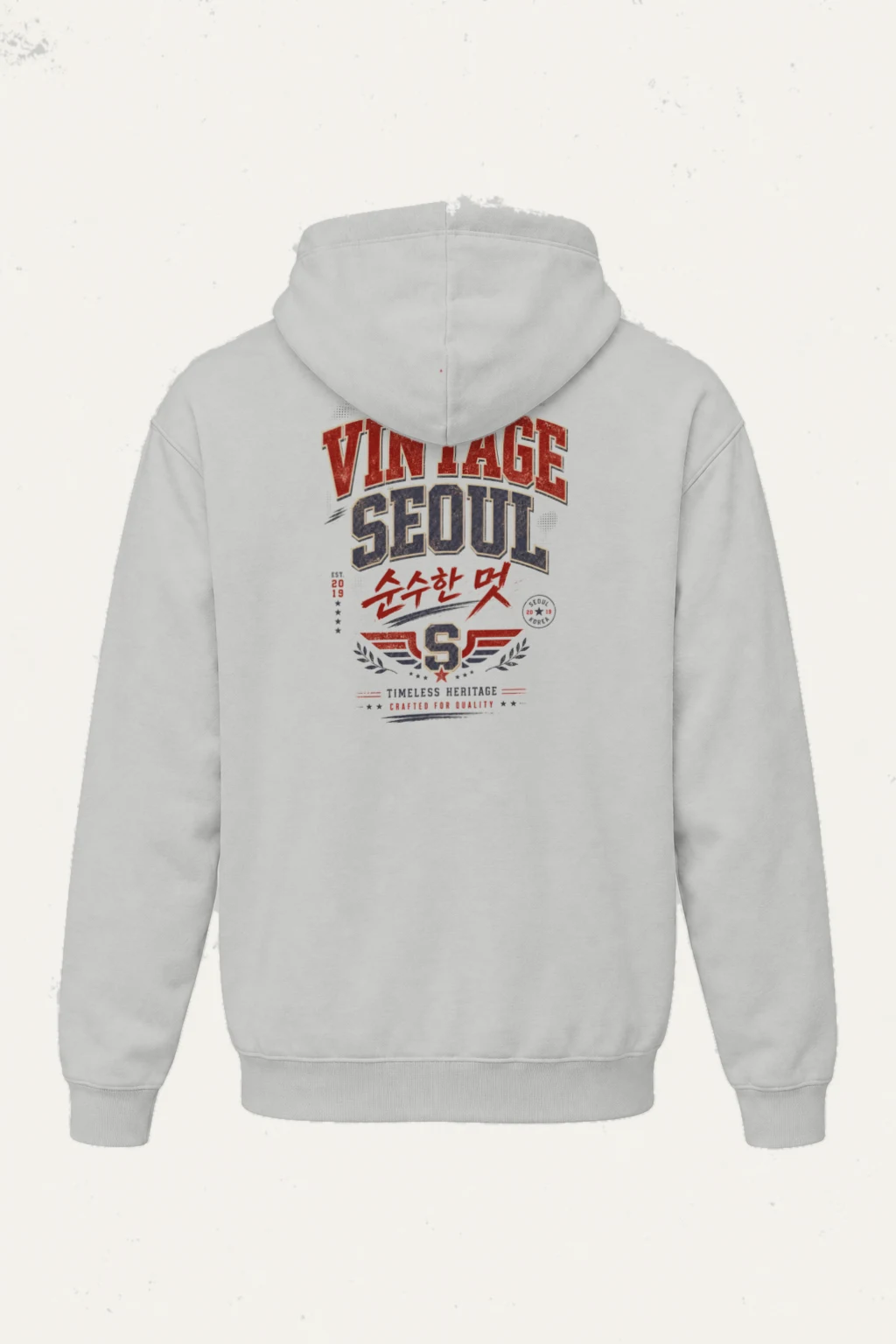 "Vintage Soul Seoul" Heavy Blend Unisex Pullover Hoodie | Gildan 18500