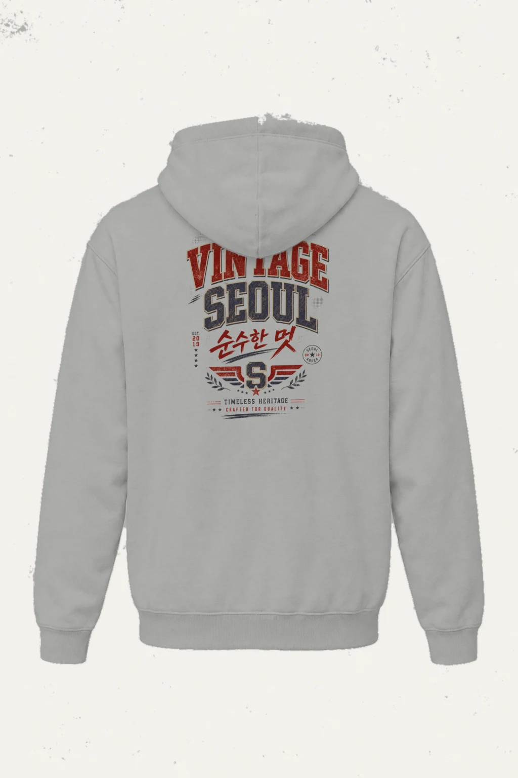 "Vintage Soul Seoul" Heavy Blend Unisex Pullover Hoodie | Gildan 18500