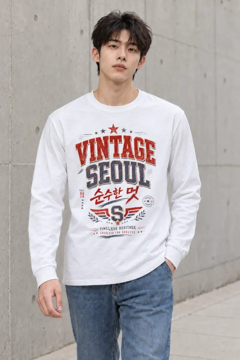"Vintage Soul Seoul" Unisex Longsleeve T-shirt