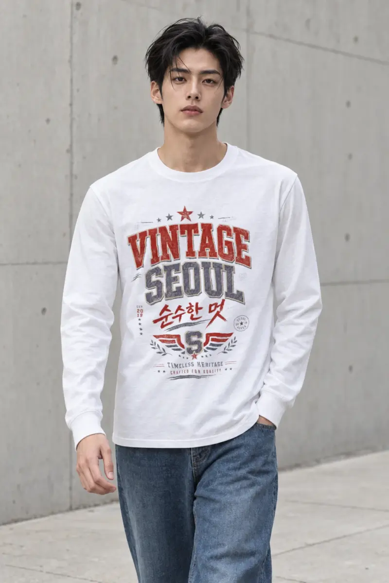 "Vintage Soul Seoul" Unisex Longsleeve T-shirt