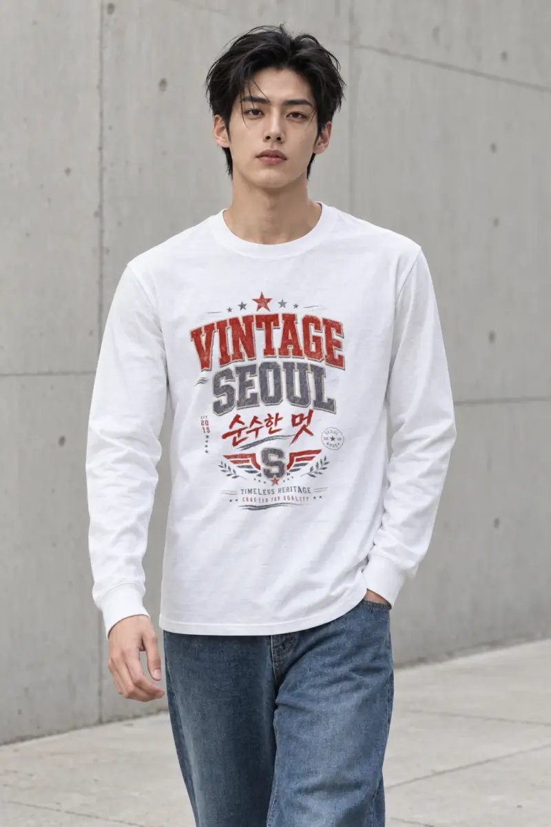 "Vintage Soul Seoul" Unisex Longsleeve T-shirt
