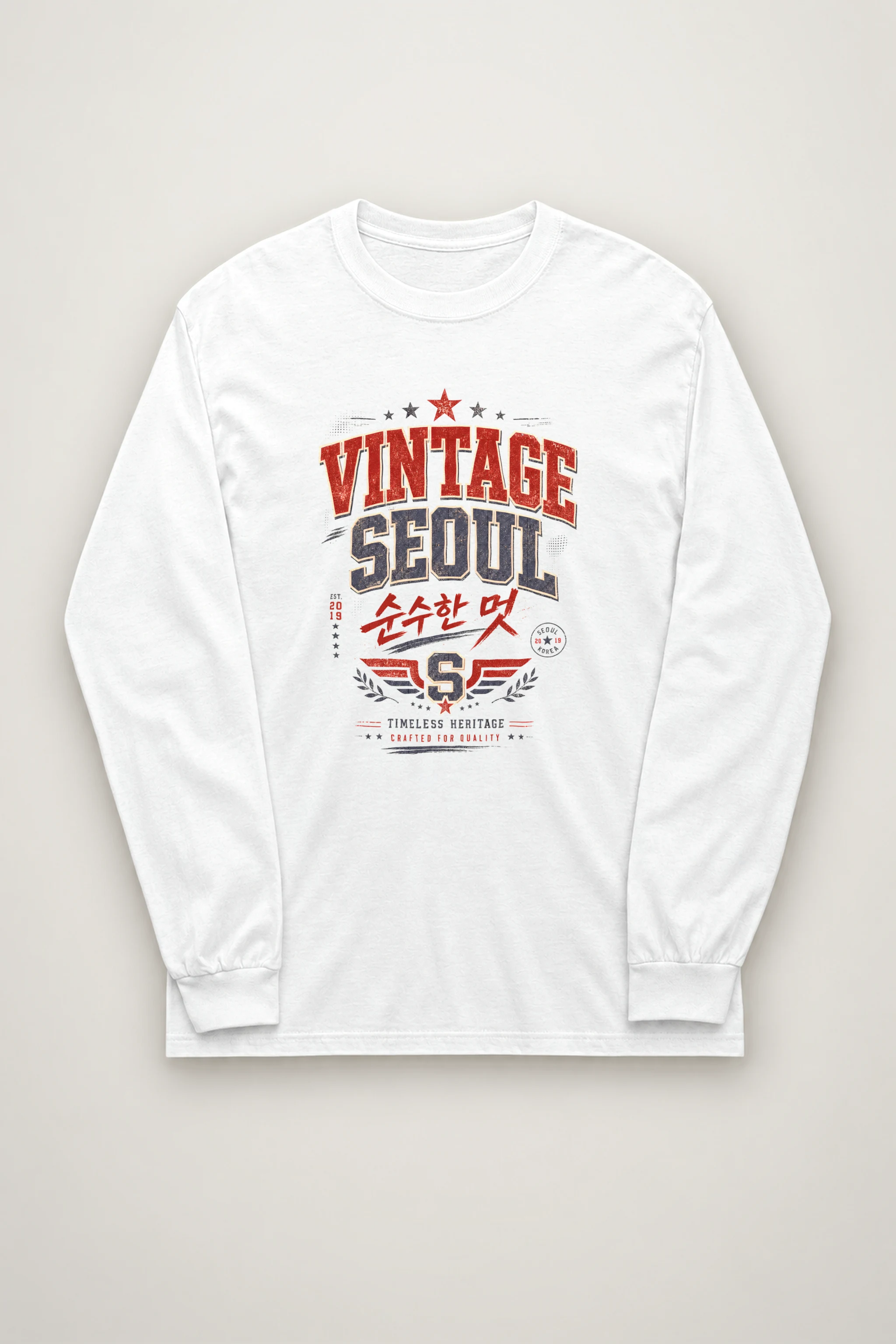 "Vintage Soul Seoul" Unisex Longsleeve T-shirt
