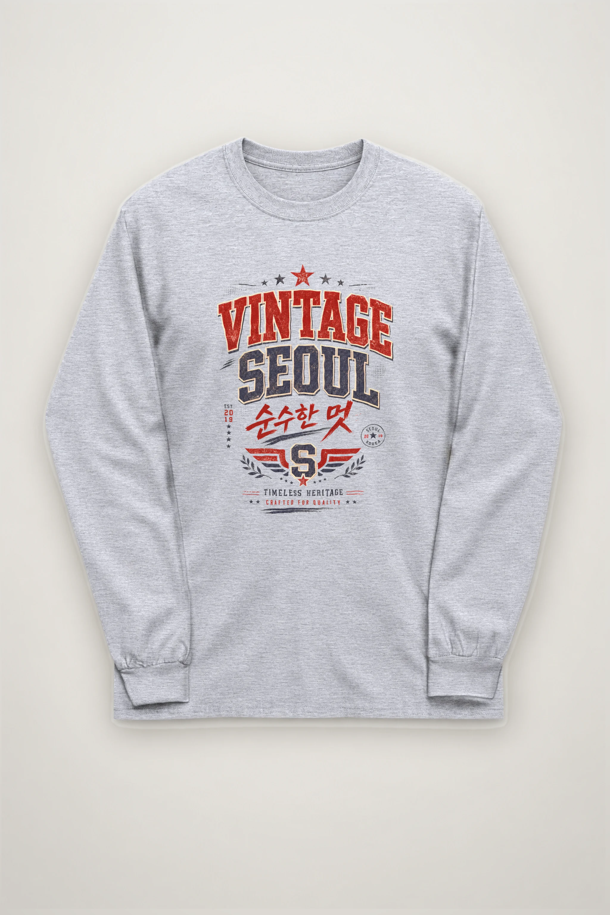 "Vintage Soul Seoul" Unisex Longsleeve T-shirt