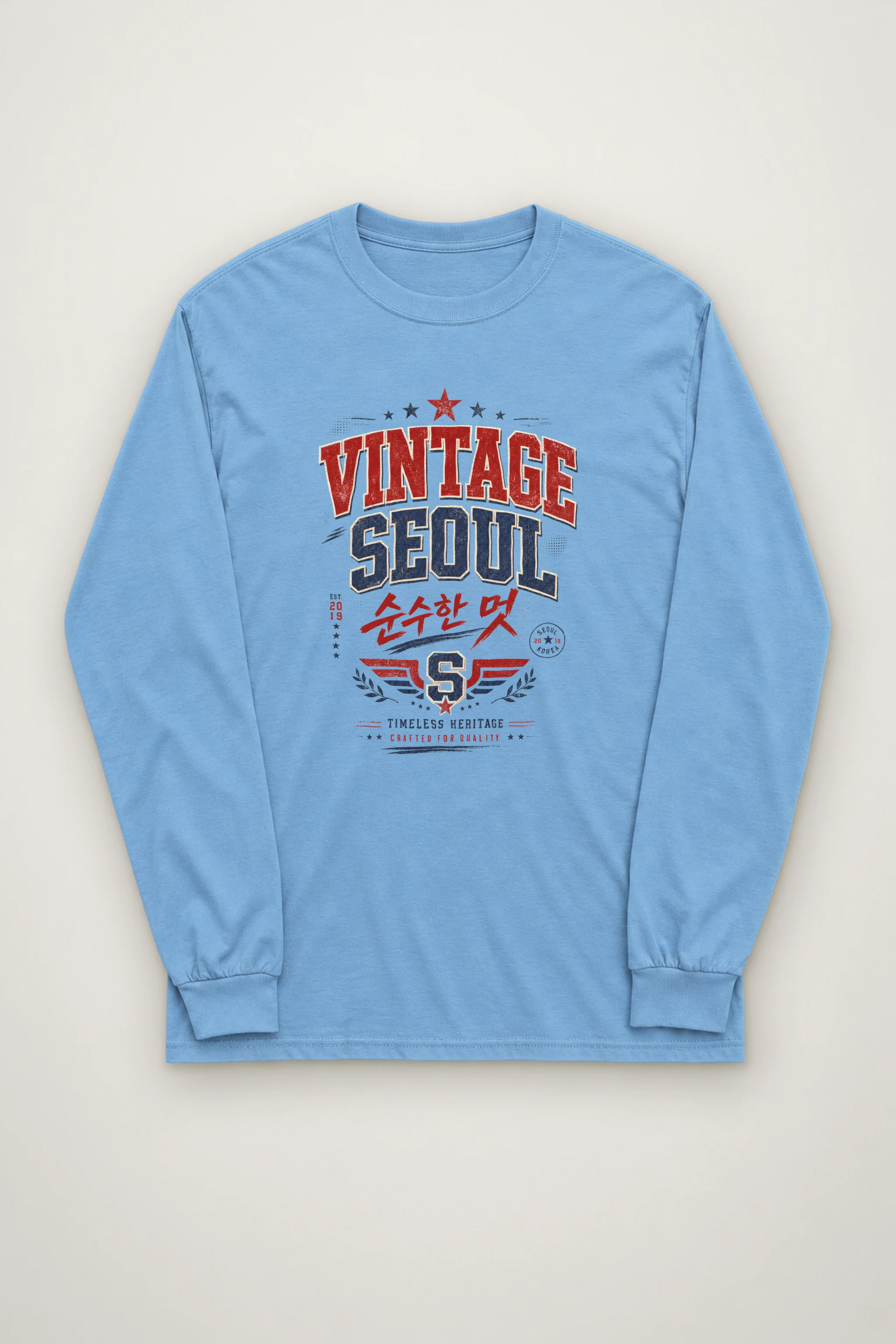 "Vintage Soul Seoul" Unisex Longsleeve T-shirt