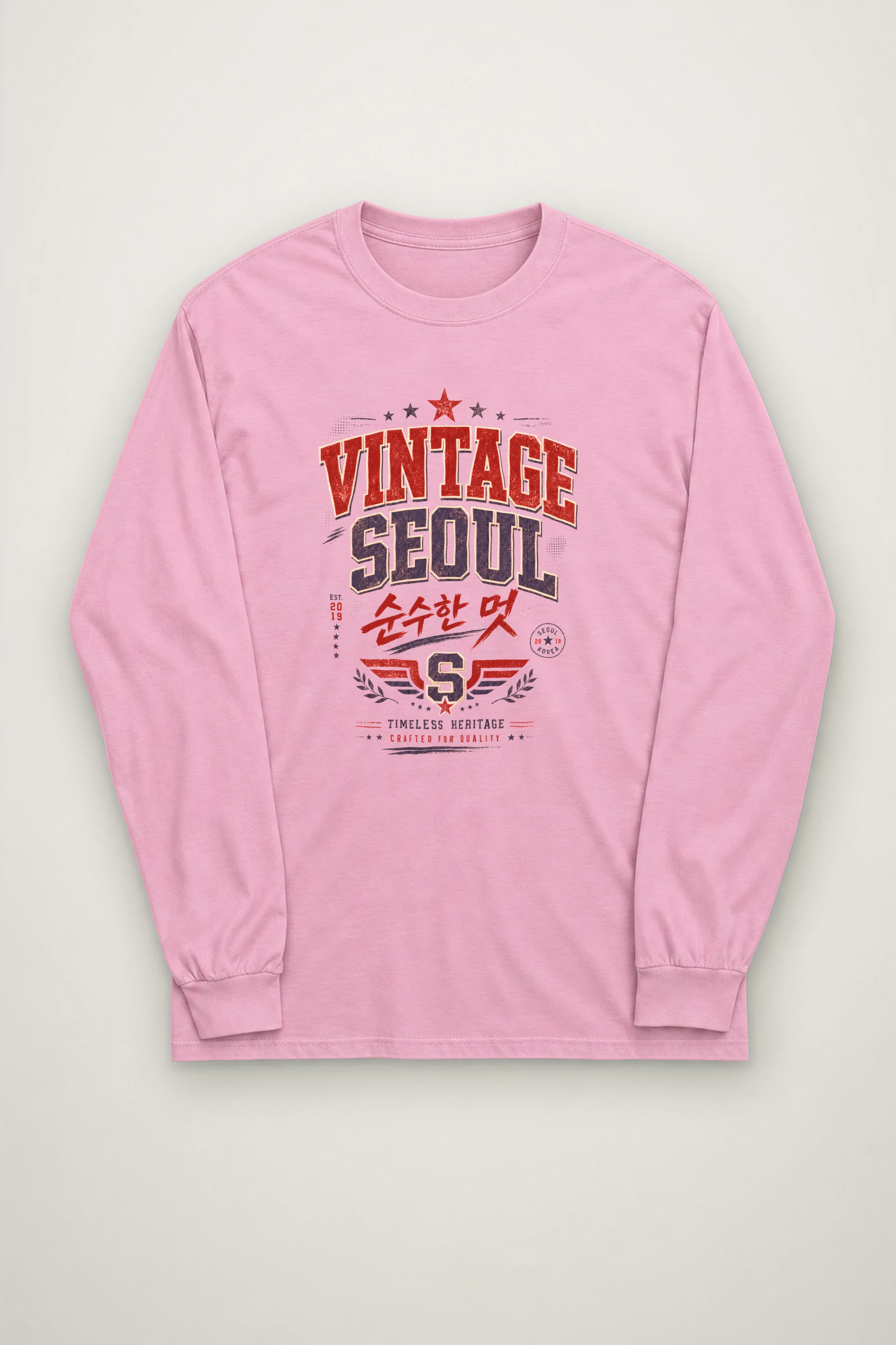 "Vintage Soul Seoul" Unisex Longsleeve T-shirt