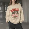 "Vintage Soul Seoul" Unisex Sponge Fleece Crewneck Sweatshirt | Bella + Canvas 3901