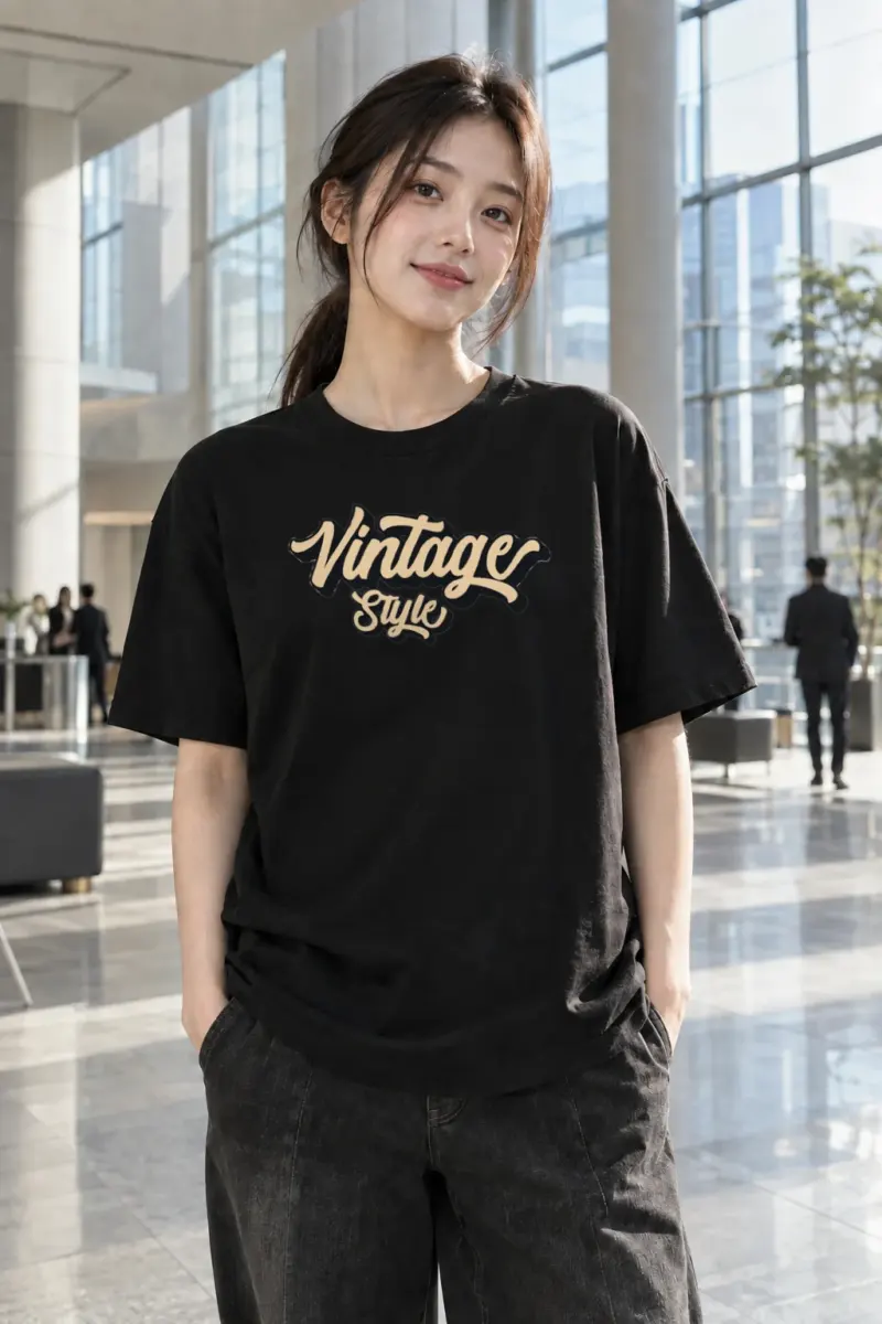 "Vintage Style Script" Heavyweight Unisex Crewneck T-shirt | Gildan 5000