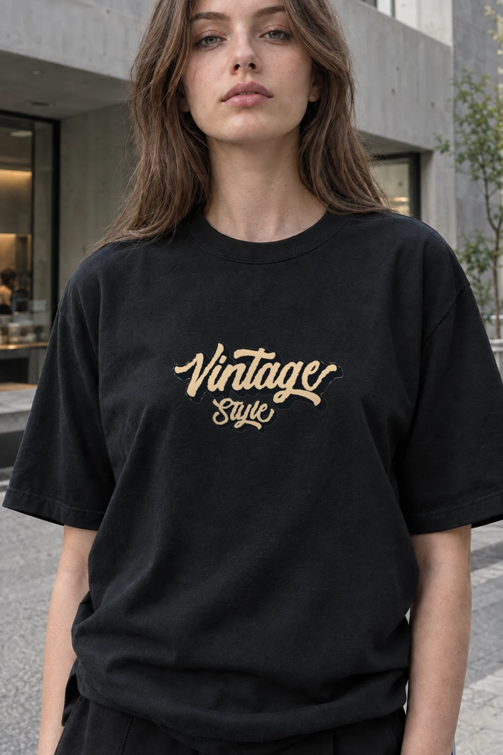 "Vintage Style Script" Heavyweight Unisex Crewneck T-shirt | Gildan 5000