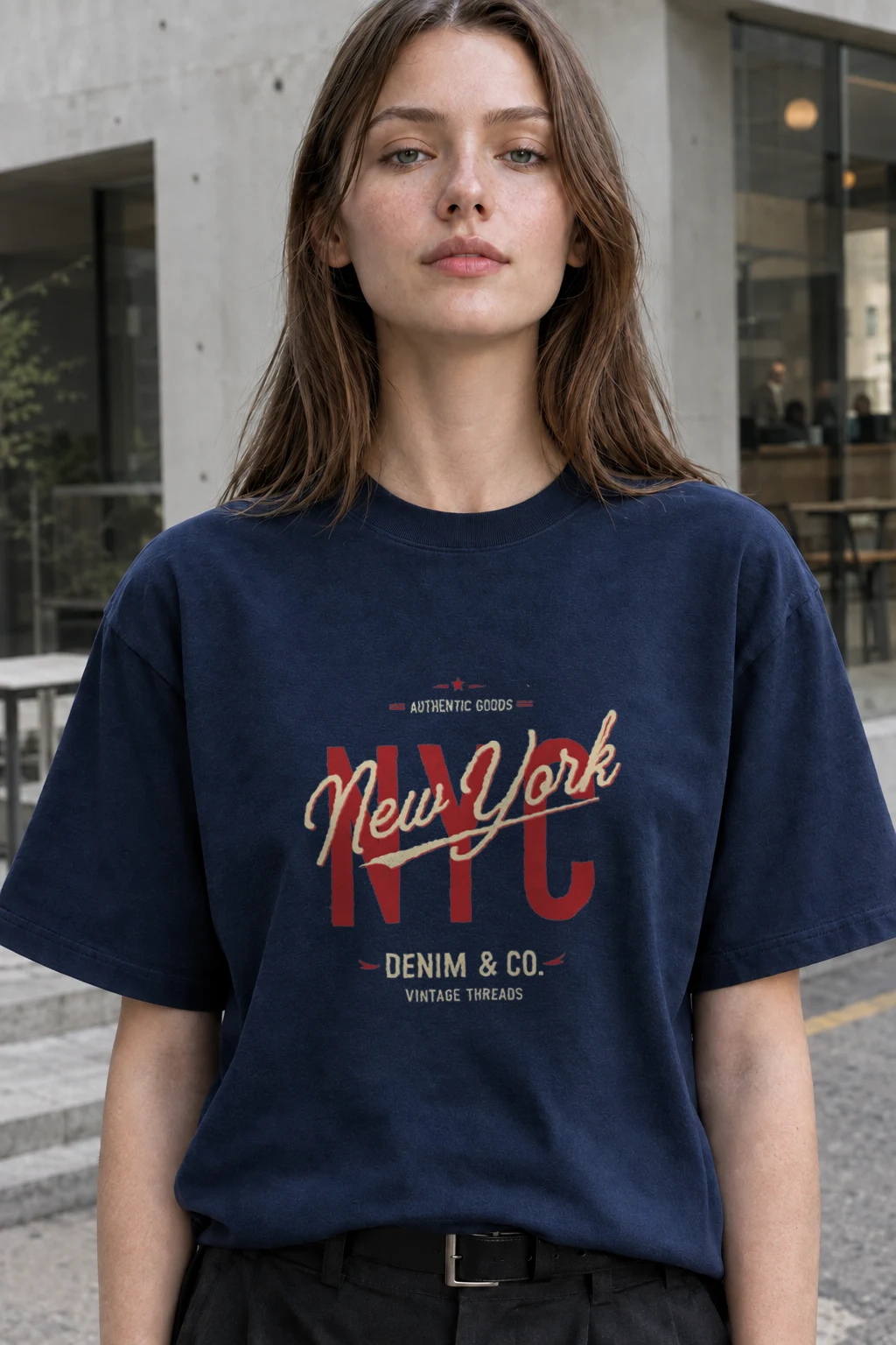 "Vintage Threads NYC" Heavyweight Unisex Crewneck T-shirt | Gildan 5000