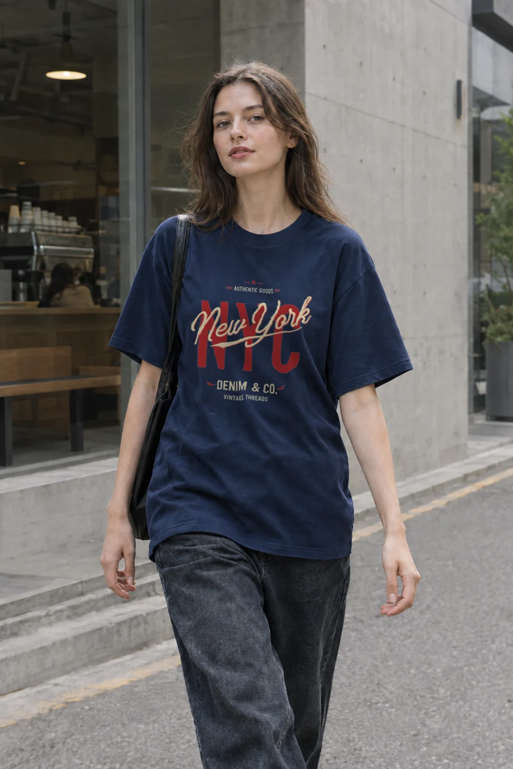 "Vintage Threads NYC" Heavyweight Unisex Crewneck T-shirt | Gildan 5000
