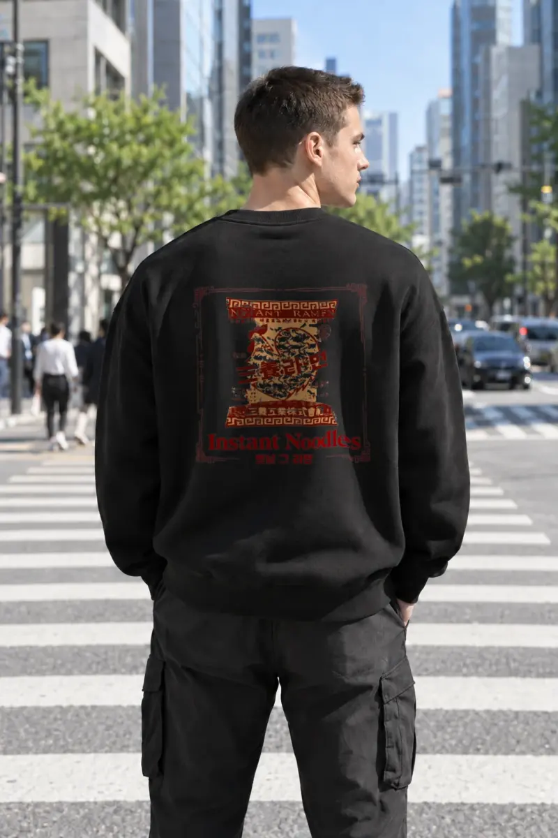 “Vintage Tiger Ramen” Heavy Blend Unisex Crewneck Sweatshirt | Gildan 18000