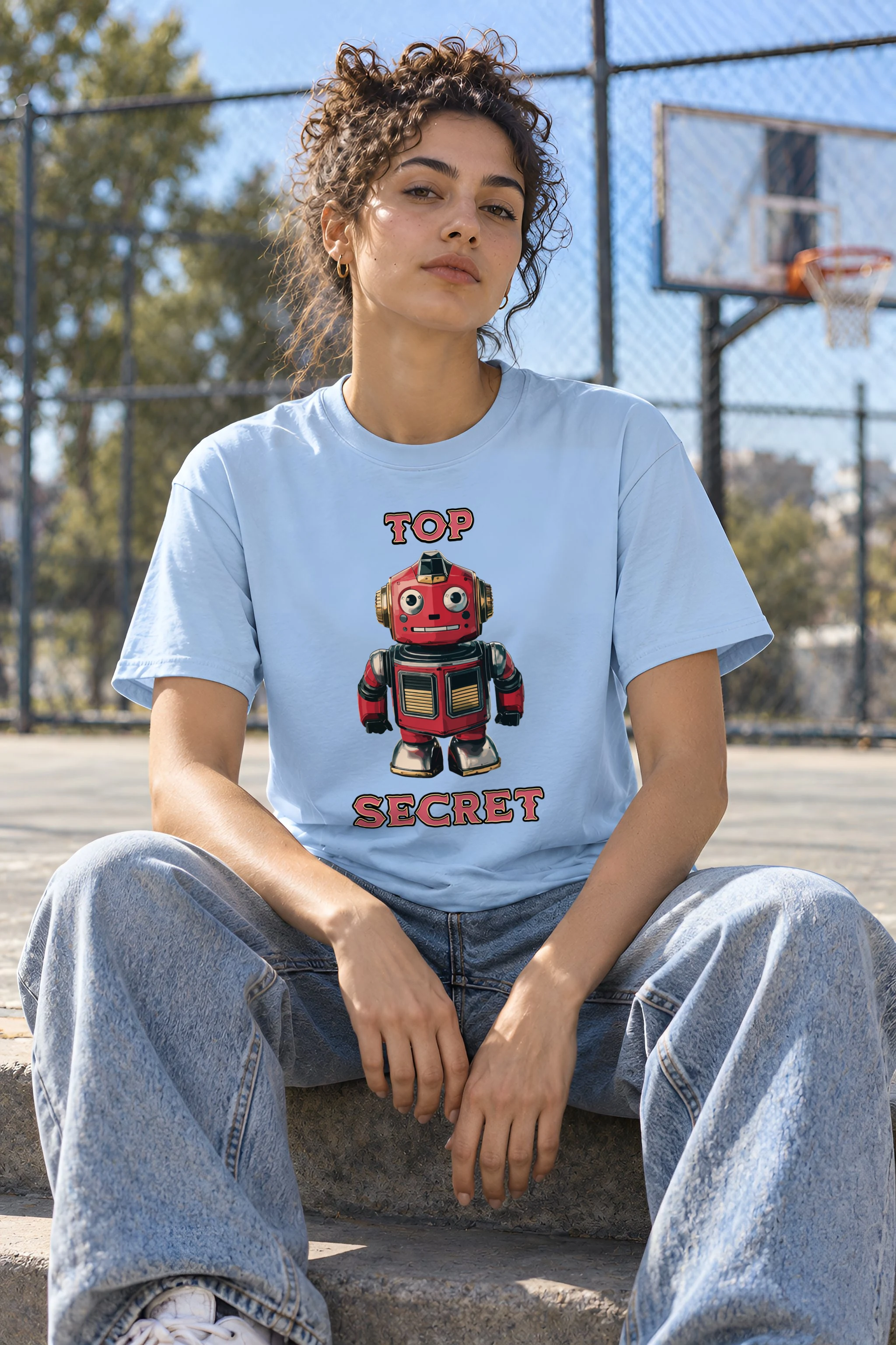 "Vintage Toy Automaton" Heavyweight Unisex Crewneck T-shirt
