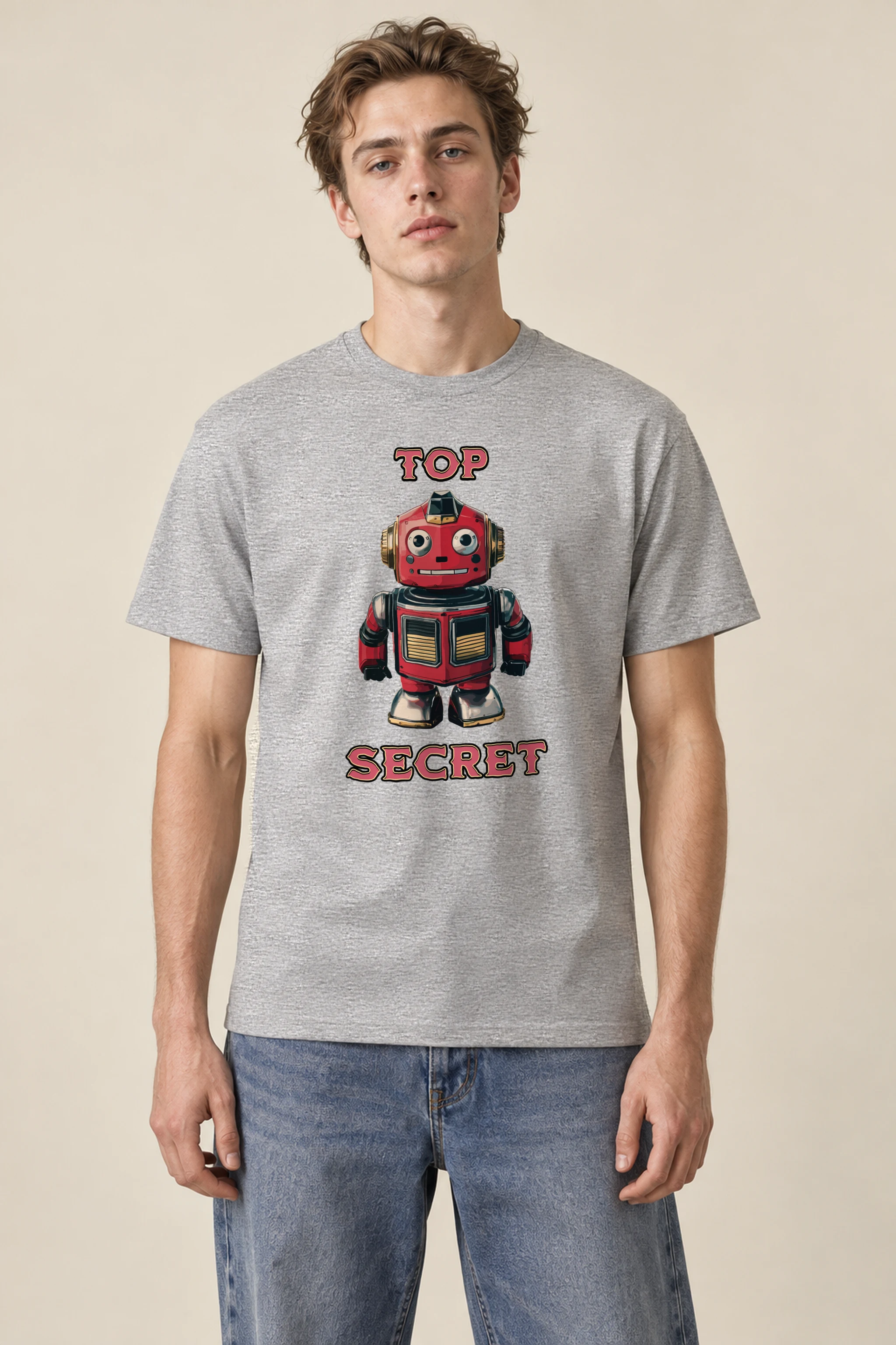 "Vintage Toy Automaton" Heavyweight Unisex Crewneck T-shirt