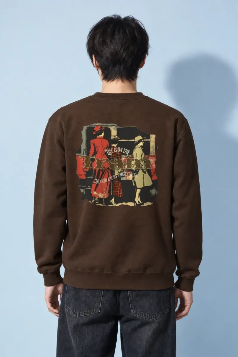 "Vintage Train Travelers" Heavy Blend Unisex Crewneck Sweatshirt