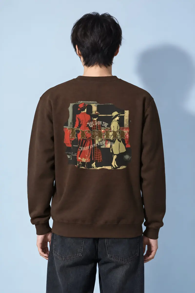 "Vintage Train Travelers" Heavy Blend Unisex Crewneck Sweatshirt