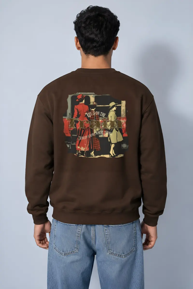 "Vintage Train Travelers" Heavy Blend Unisex Crewneck Sweatshirt