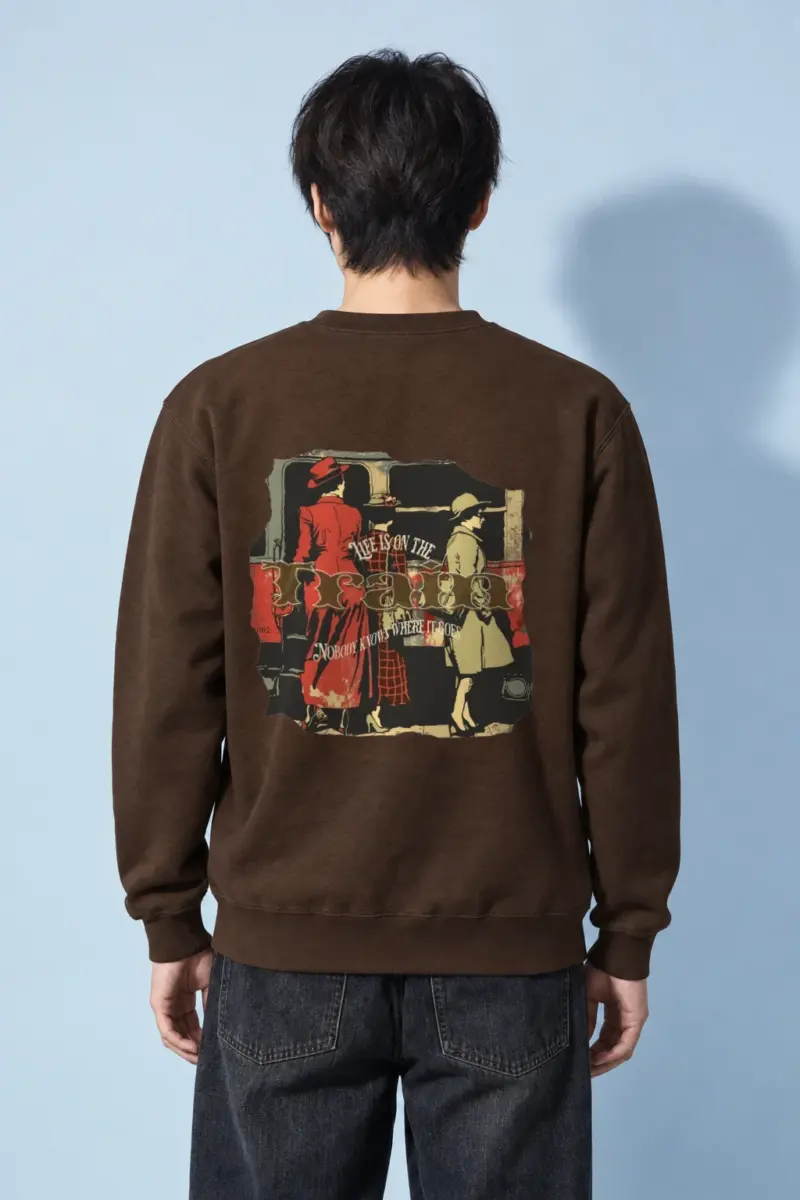 "Vintage Train Travelers" Heavy Blend Unisex Crewneck Sweatshirt