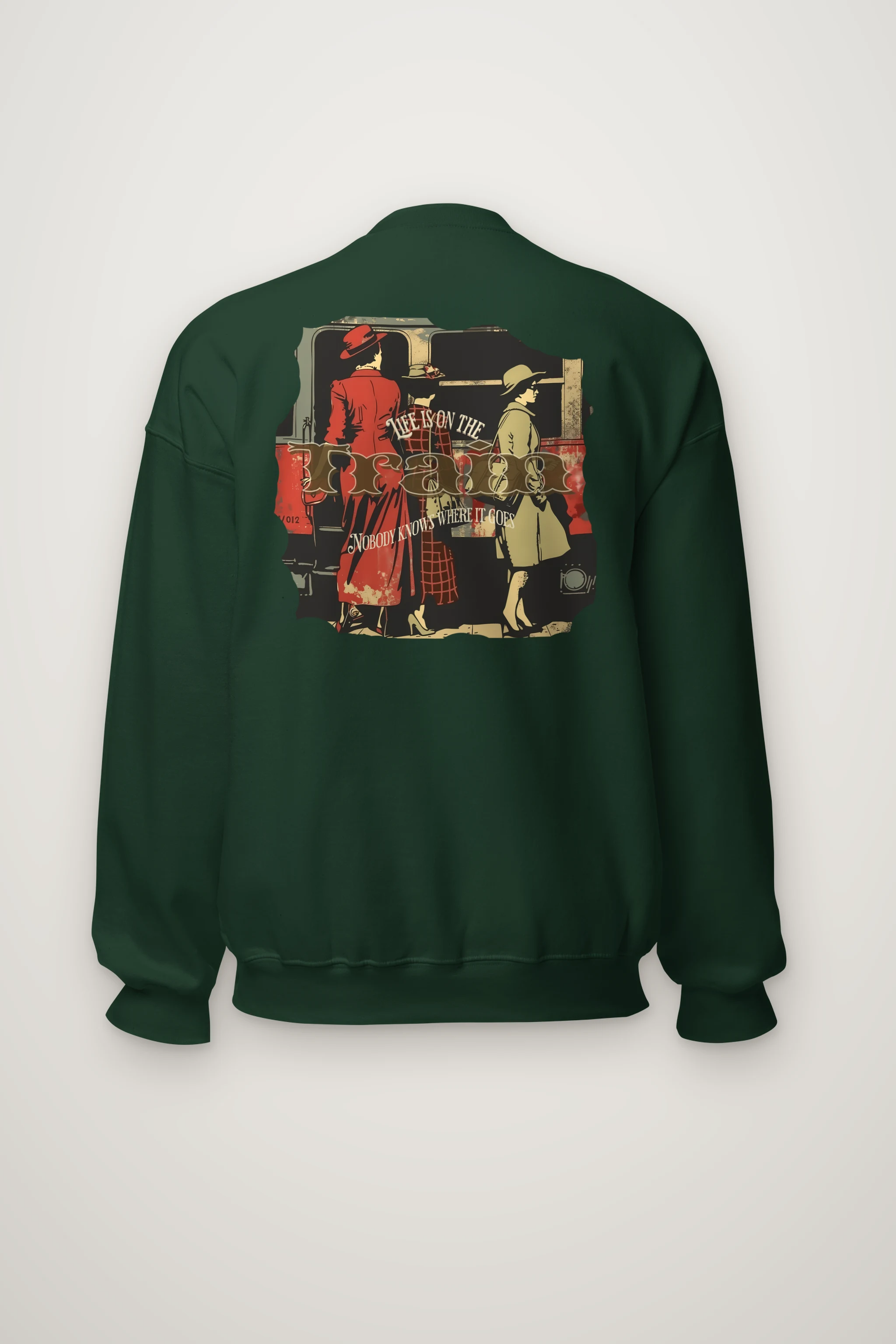 "Vintage Train Travelers" Heavy Blend Unisex Crewneck Sweatshirt