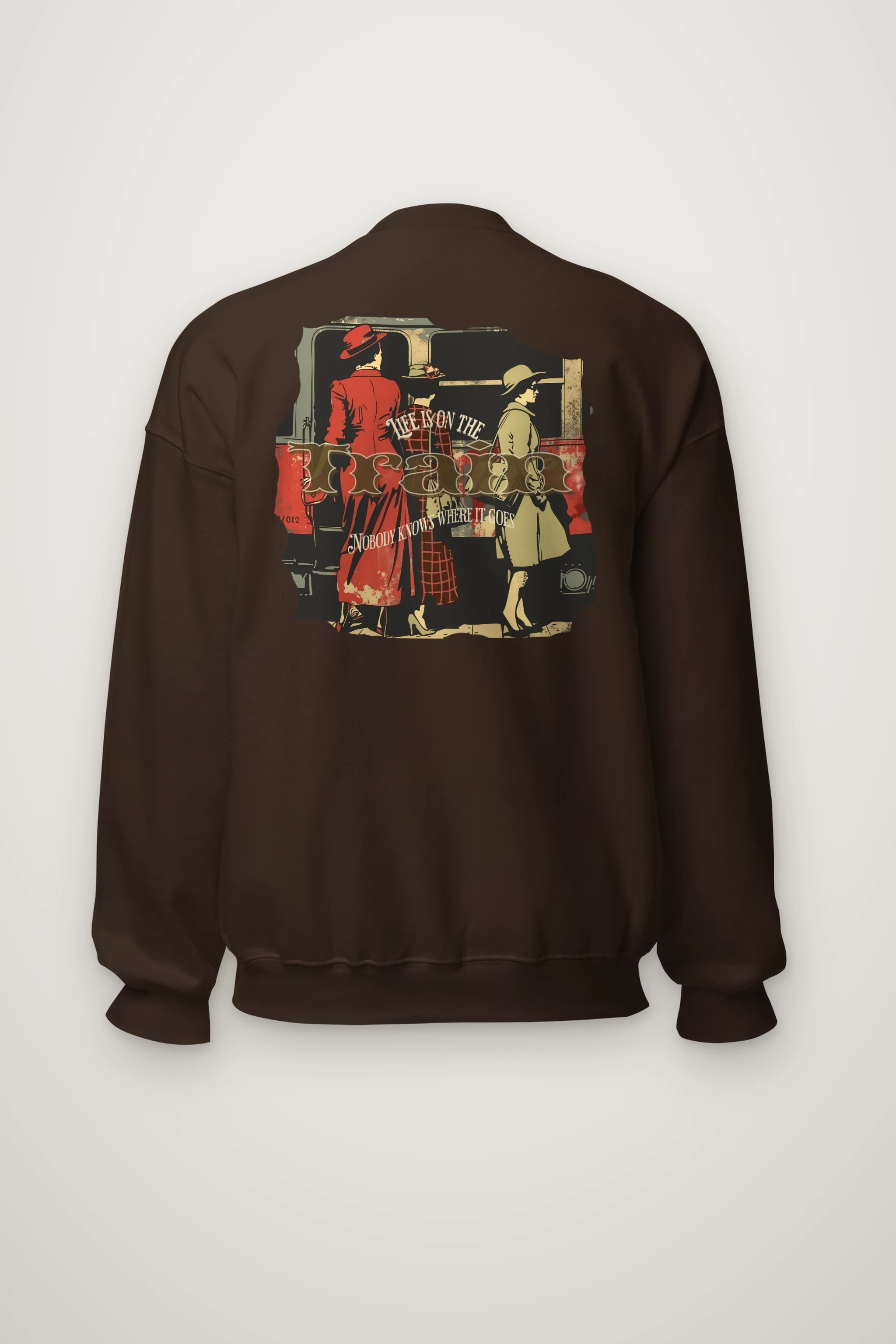 "Vintage Train Travelers" Heavy Blend Unisex Crewneck Sweatshirt