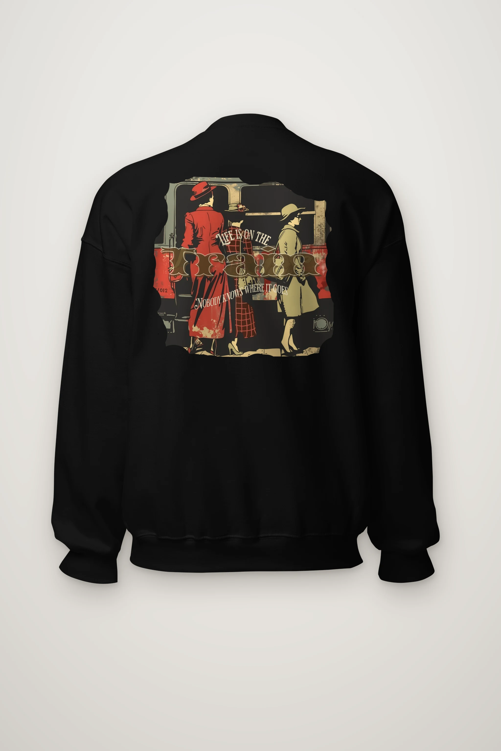 "Vintage Train Travelers" Heavy Blend Unisex Crewneck Sweatshirt