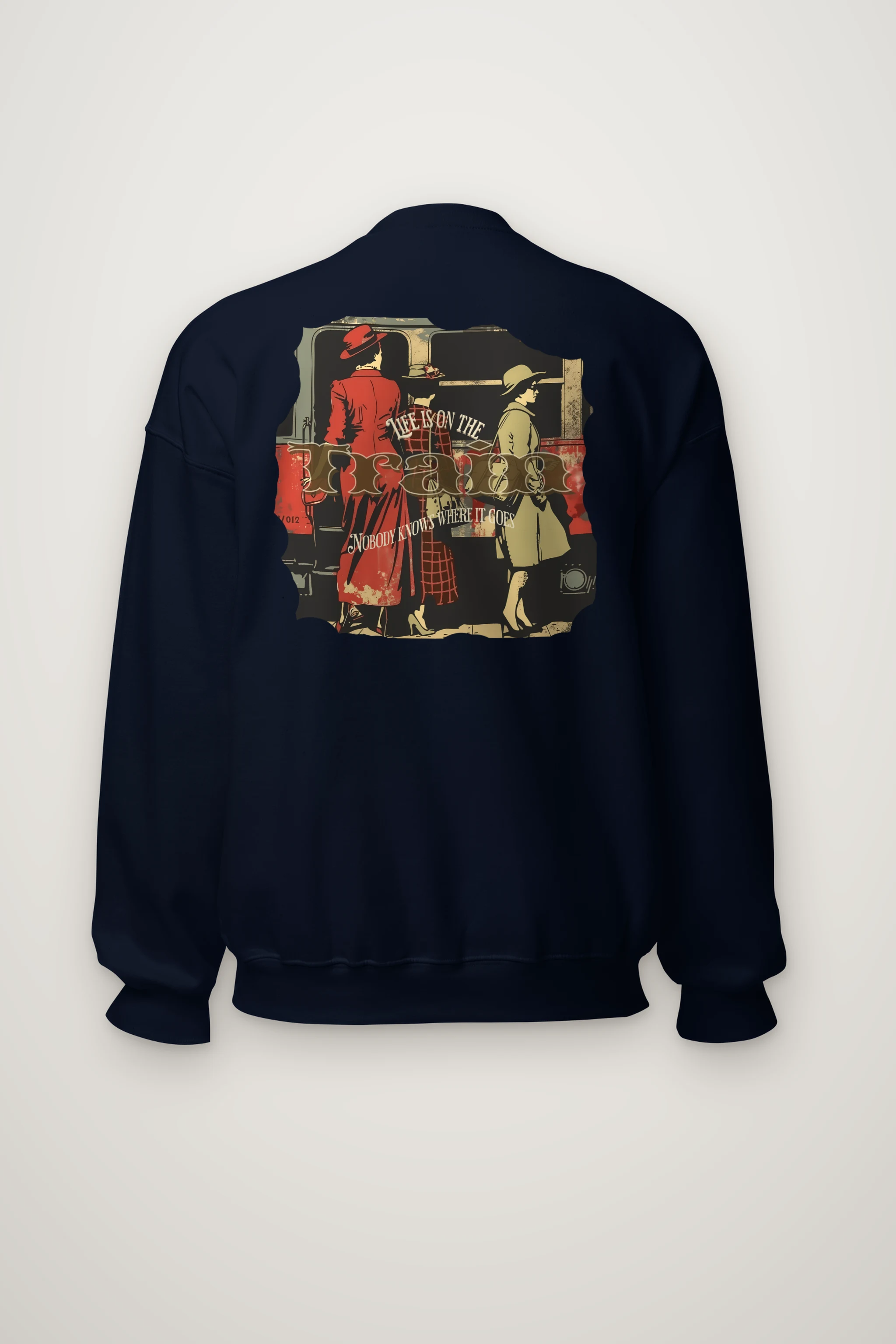 "Vintage Train Travelers" Heavy Blend Unisex Crewneck Sweatshirt