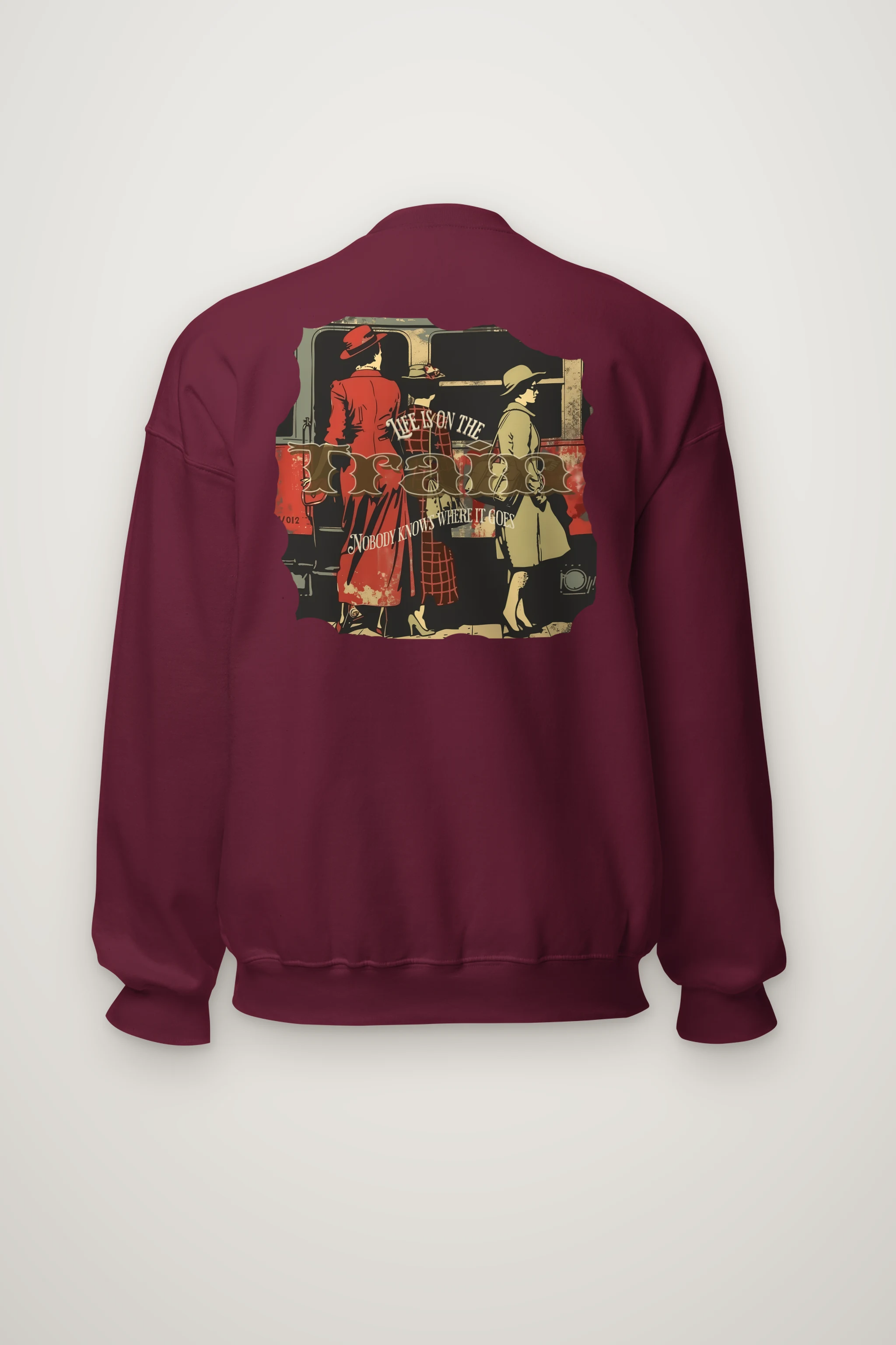 "Vintage Train Travelers" Heavy Blend Unisex Crewneck Sweatshirt