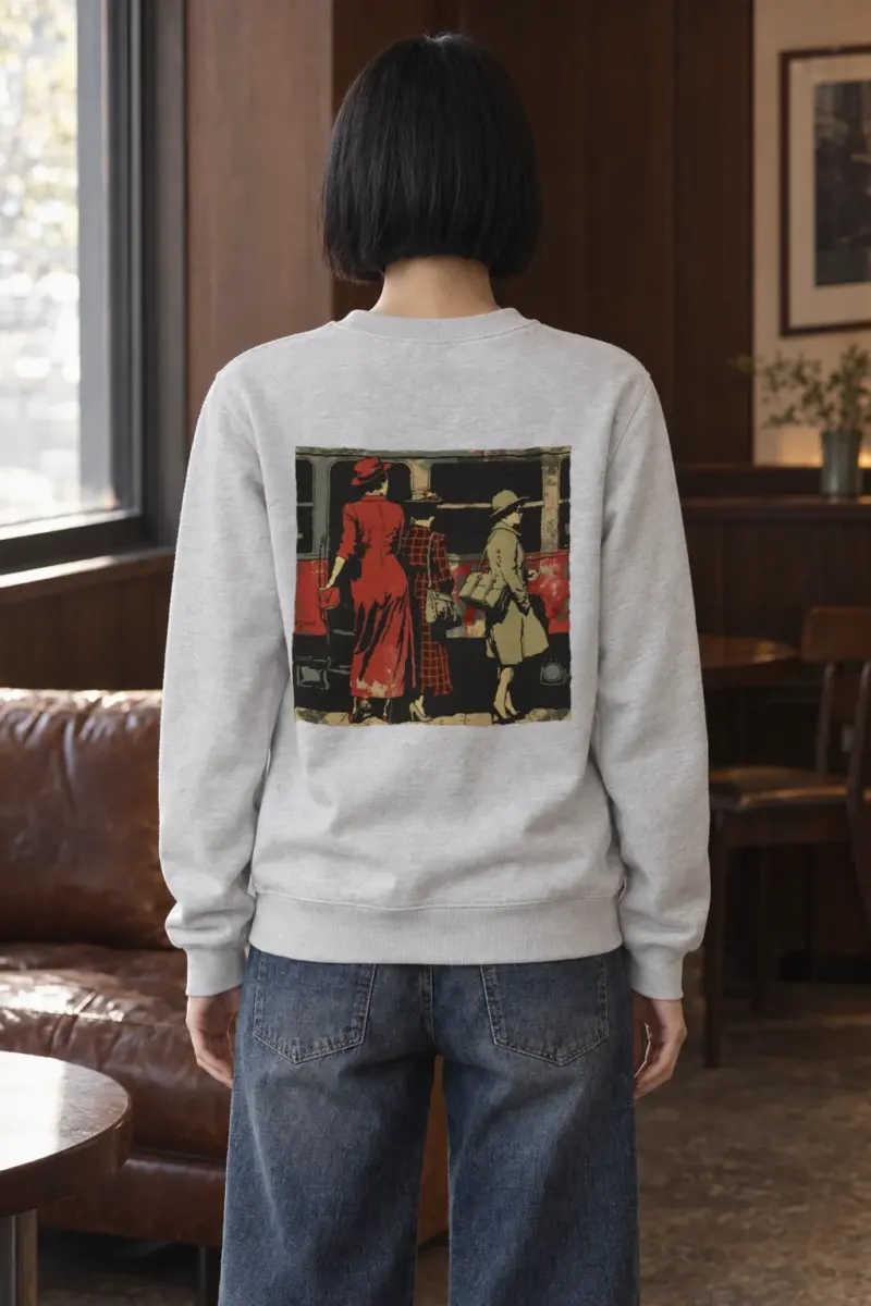 "Vintage Train Trio" Heavy Blend Unisex Crewneck Sweatshirt