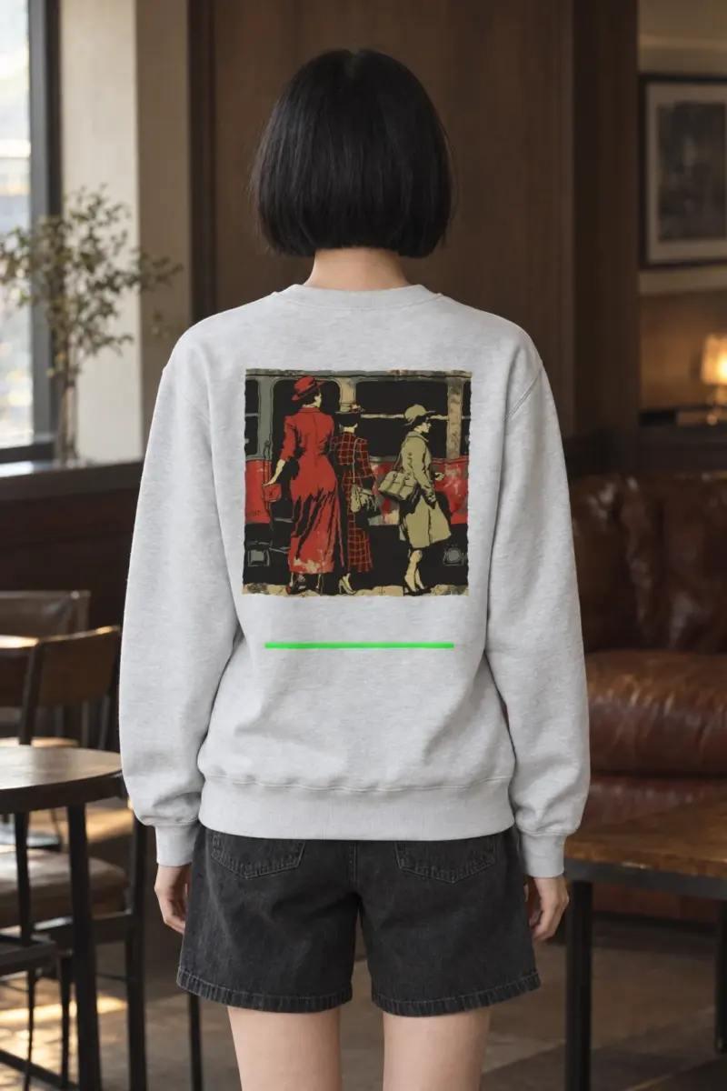 "Vintage Train Trio" Heavy Blend Unisex Crewneck Sweatshirt | Gildan 18000