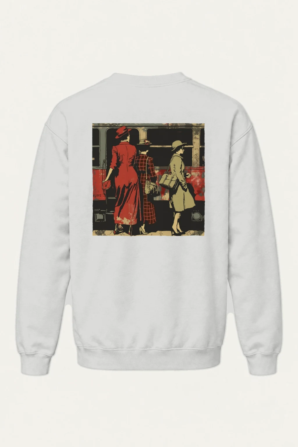 "Vintage Train Trio" Heavy Blend Unisex Crewneck Sweatshirt | Gildan 18000