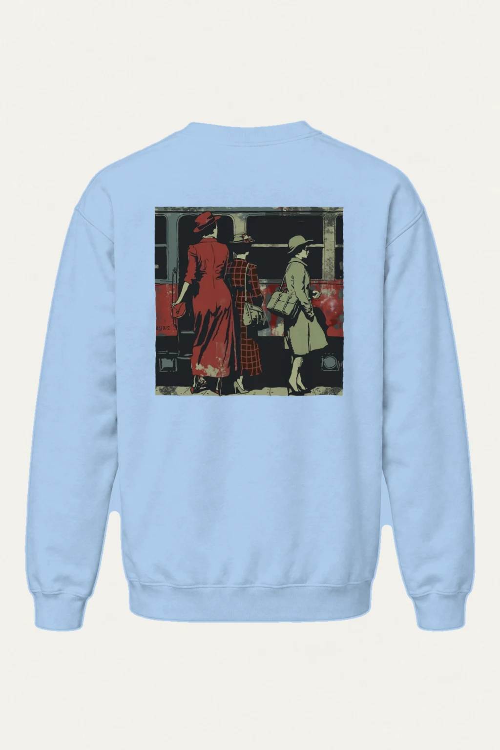 "Vintage Train Trio" Heavy Blend Unisex Crewneck Sweatshirt | Gildan 18000