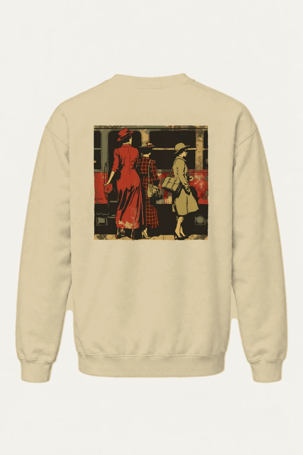 "Vintage Train Trio" Heavy Blend Unisex Crewneck Sweatshirt | Gildan 18000