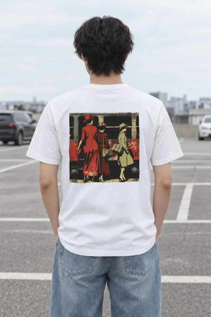 "Vintage Train Trio" Heavyweight Unisex Crewneck T-shirt | Gildan 5000