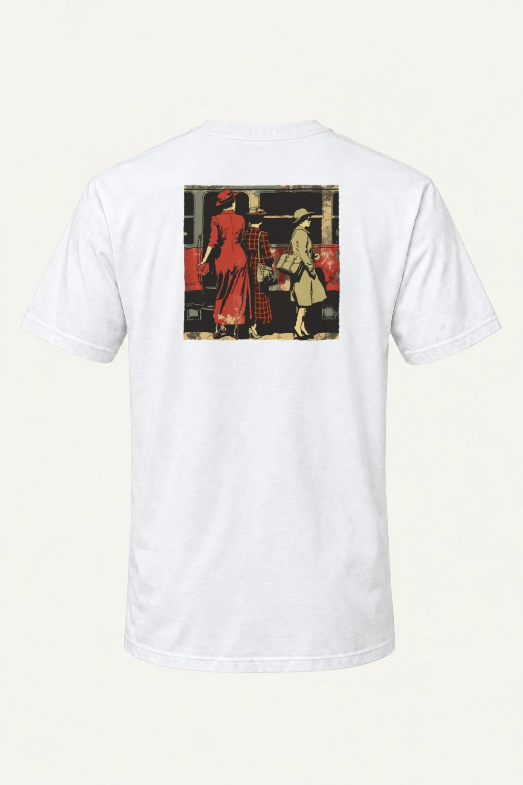 "Vintage Train Trio" Heavyweight Unisex Crewneck T-shirt | Gildan 5000