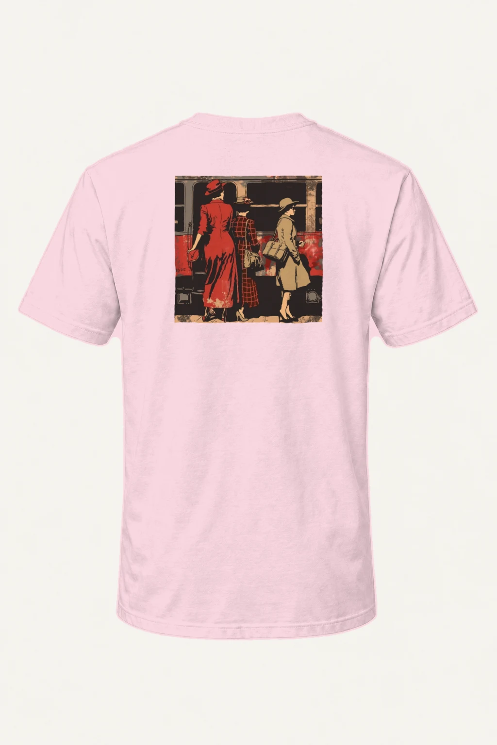 "Vintage Train Trio" Heavyweight Unisex Crewneck T-shirt | Gildan 5000