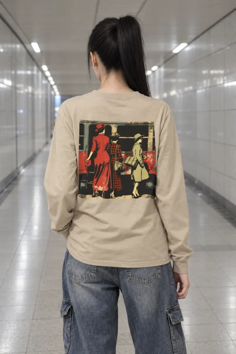 "Vintage Train Trio" Unisex Longsleeve T-shirt