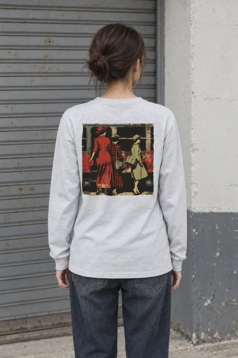 "Vintage Train Trio" Unisex Longsleeve T-shirt | Gildan 2400